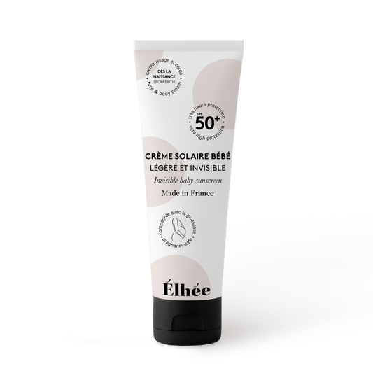 Crème solaire SPF 50+ | Bébé et femme enceinte - Élhée