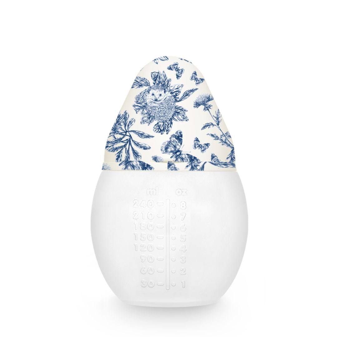 Anti-colic baby bottle 8 oz | Tartine et Chocolat "Toile de Jouy" Blue