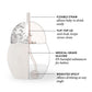 Weighted straw cup 8 oz | "Toile de Jouy" Gray 9m+