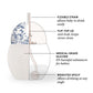 Weighted straw cup 8 oz | "Toile de Jouy" Blue 9m+